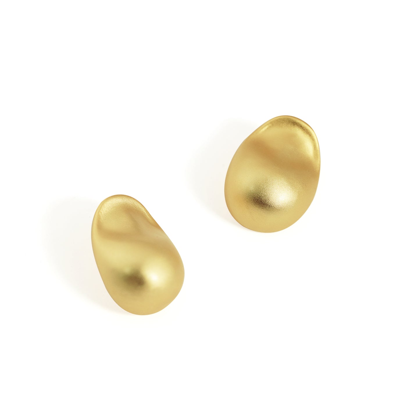 Chunky Jewelry Electroforming Women Geometry Irregular Oval S999 Sterling Silver Hypoallergenic Stud Extra Large Earrings