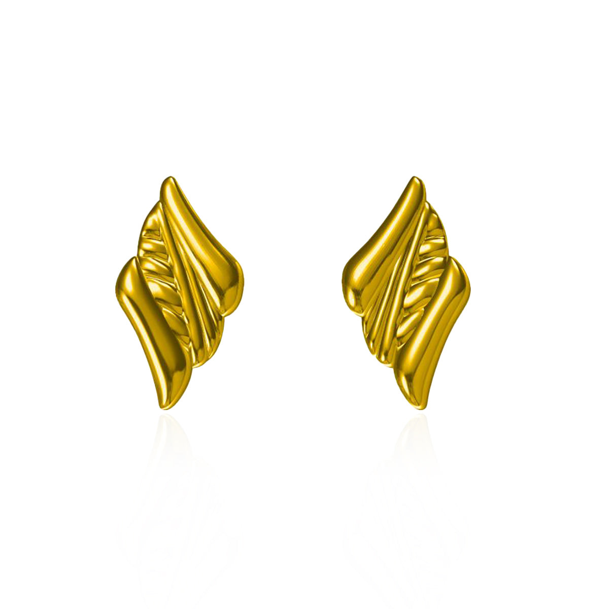 Fine Jewelry For Women Daily Wear Modern 999 Pure Silver Friend's Casual Huge Irregular Pattern Wings Electroforming Hollow Chunky Earrings