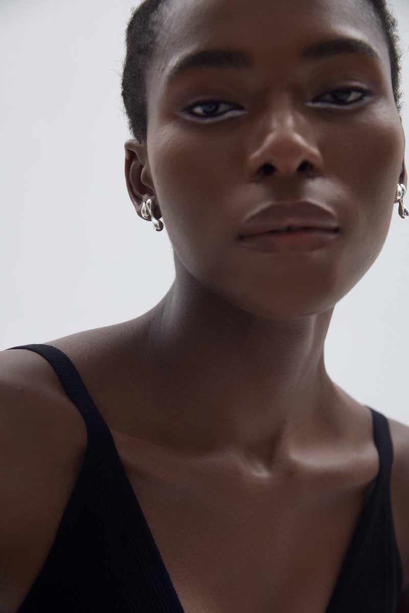 Holiday Electroforming Hollow Irregular Chunky Drop Waters Hypoallergenic S999 Sterling Silver Statement Earrings(Pre-Sale)