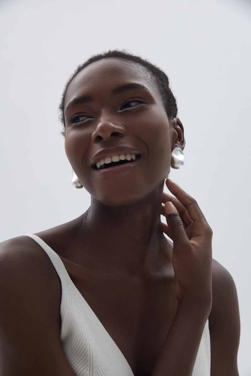 Chunky Jewelry Electroforming Women Geometry Irregular Oval S999 Sterling Silver Hypoallergenic Stud Extra Large Earrings