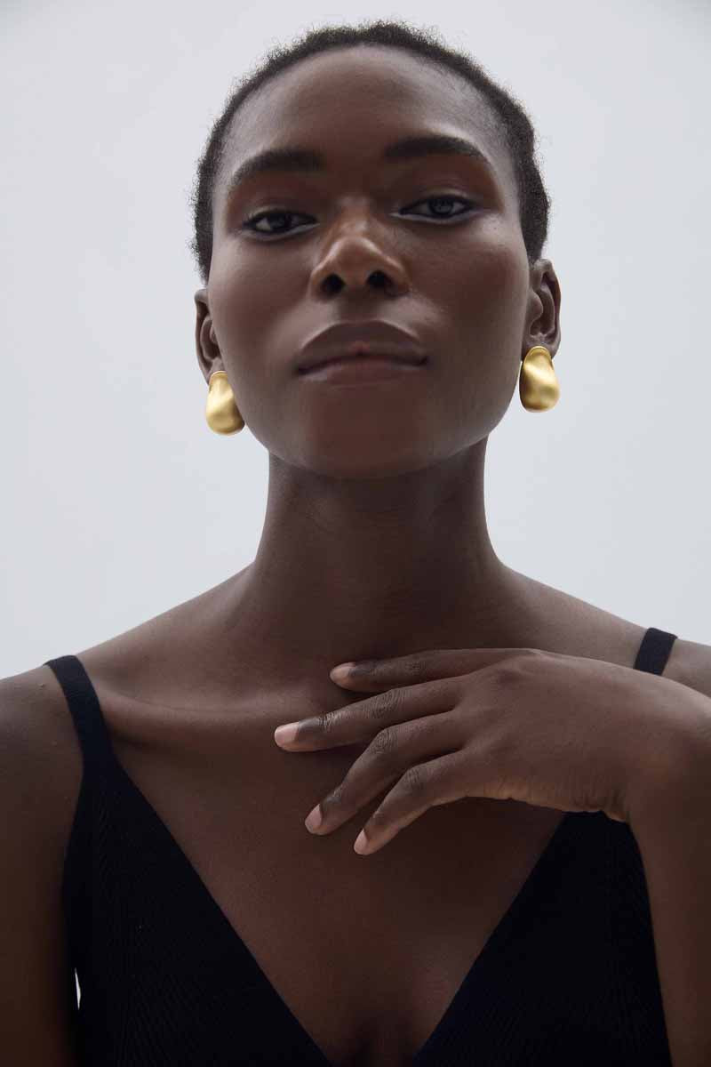 Chunky Jewelry Electroforming Women Geometry Irregular Oval S999 Sterling Silver Hypoallergenic Stud Extra Large Earrings