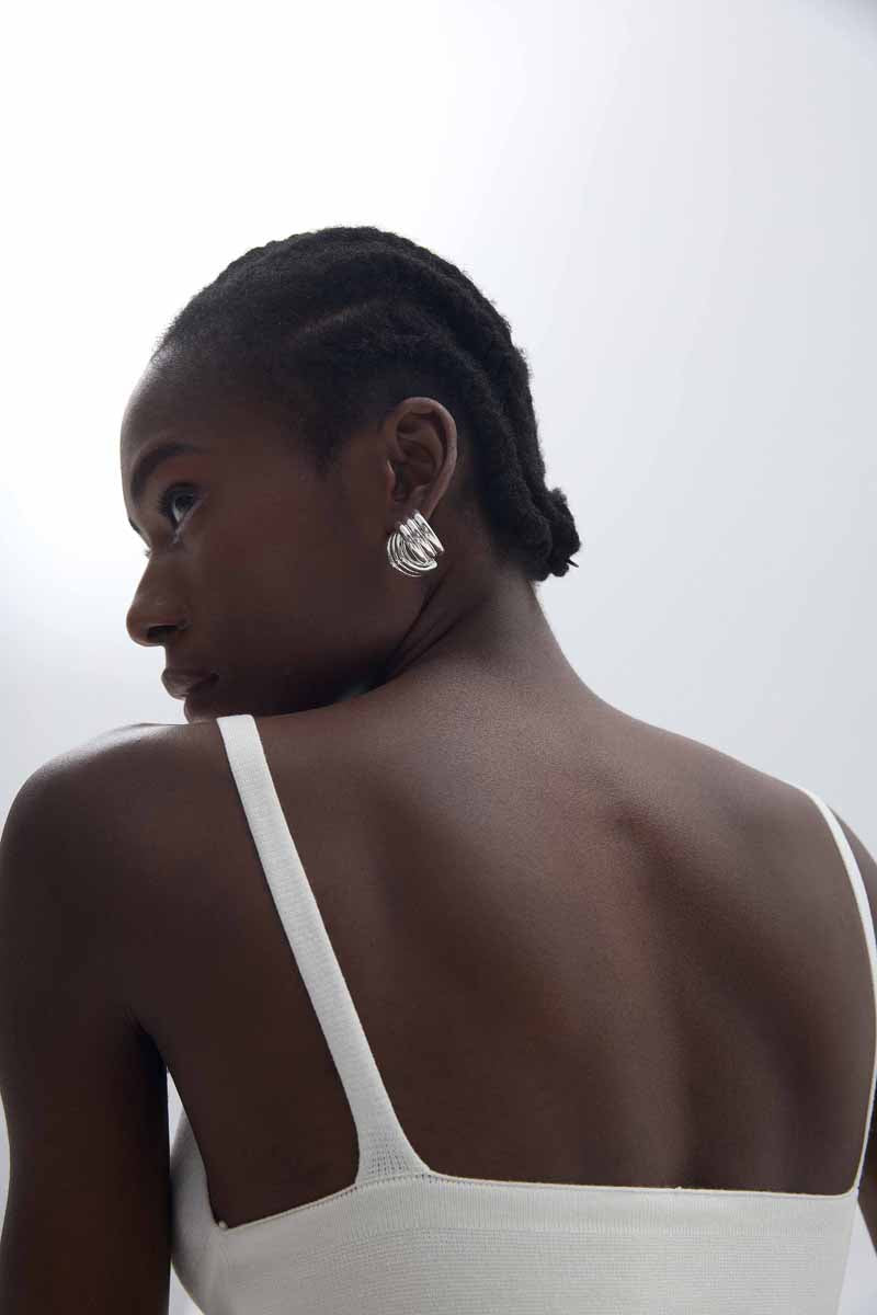 Chunky Electroforming Classic Geometry Large Bold Look Exaggerated Jewelry Extra Large Cross S999 Sterling Silver Statement Earrings