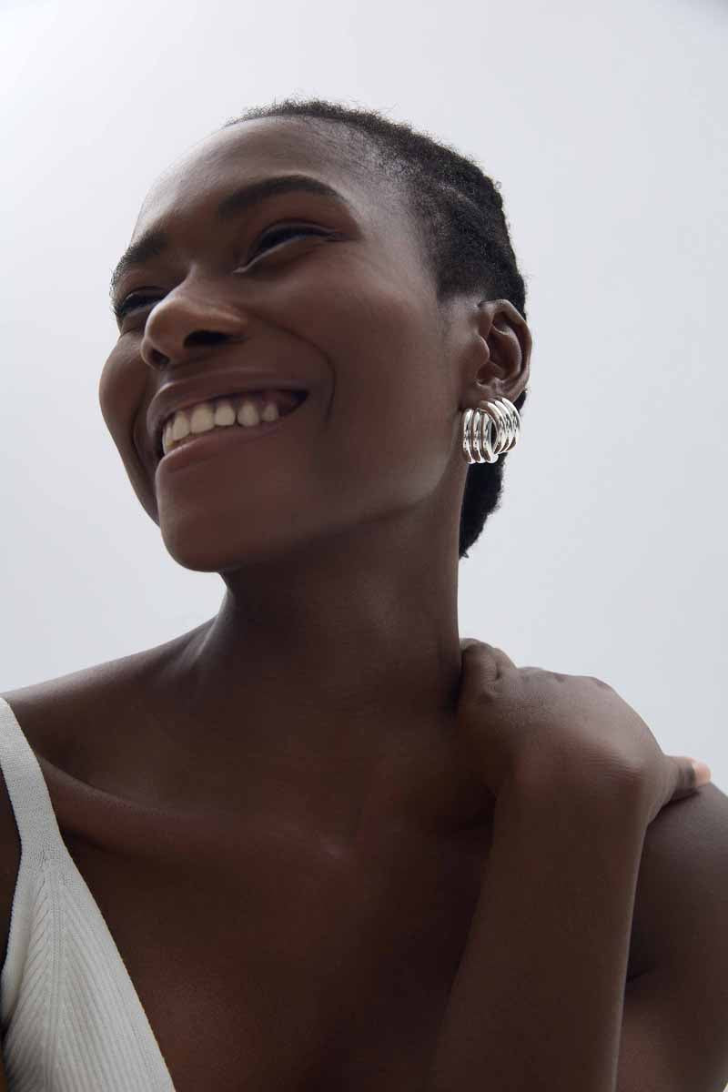 Chunky Electroforming Classic Geometry Large Bold Look Exaggerated Jewelry Extra Large Cross S999 Sterling Silver Statement Earrings