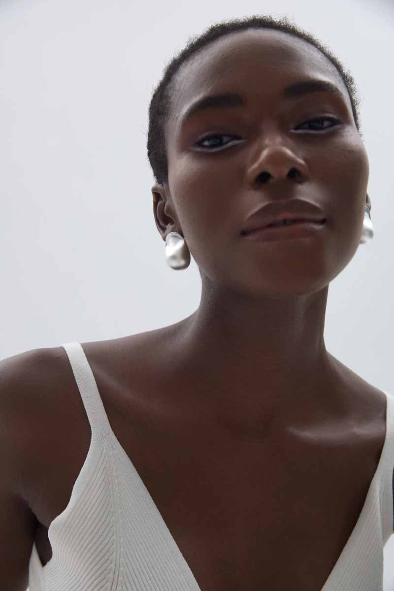 Chunky Jewelry Electroforming Women Geometry Irregular Oval S999 Sterling Silver Hypoallergenic Stud Extra Large Earrings