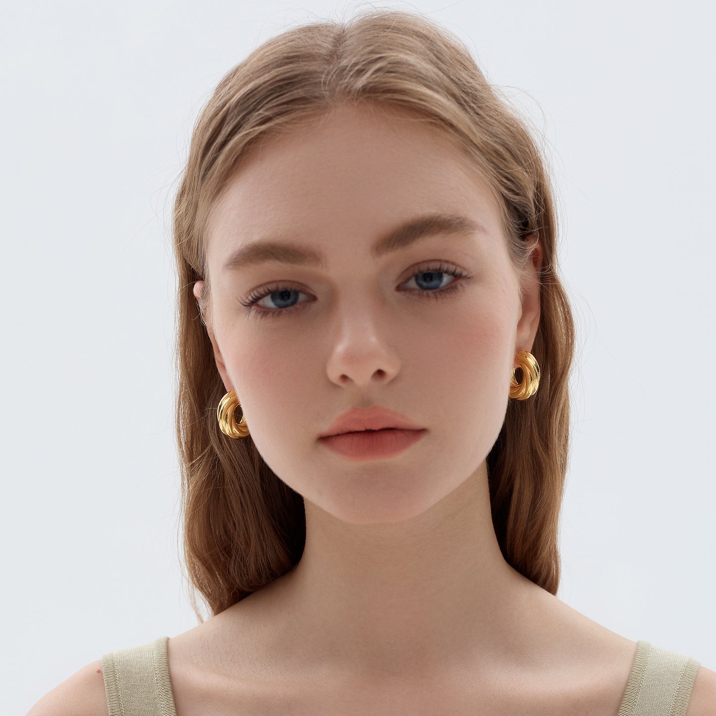 Exaggerated Hollow Chunky Electroforming Elegant Twsited 999 Sterling Silver Statement Jewelry Mini Round Hoop Earrings